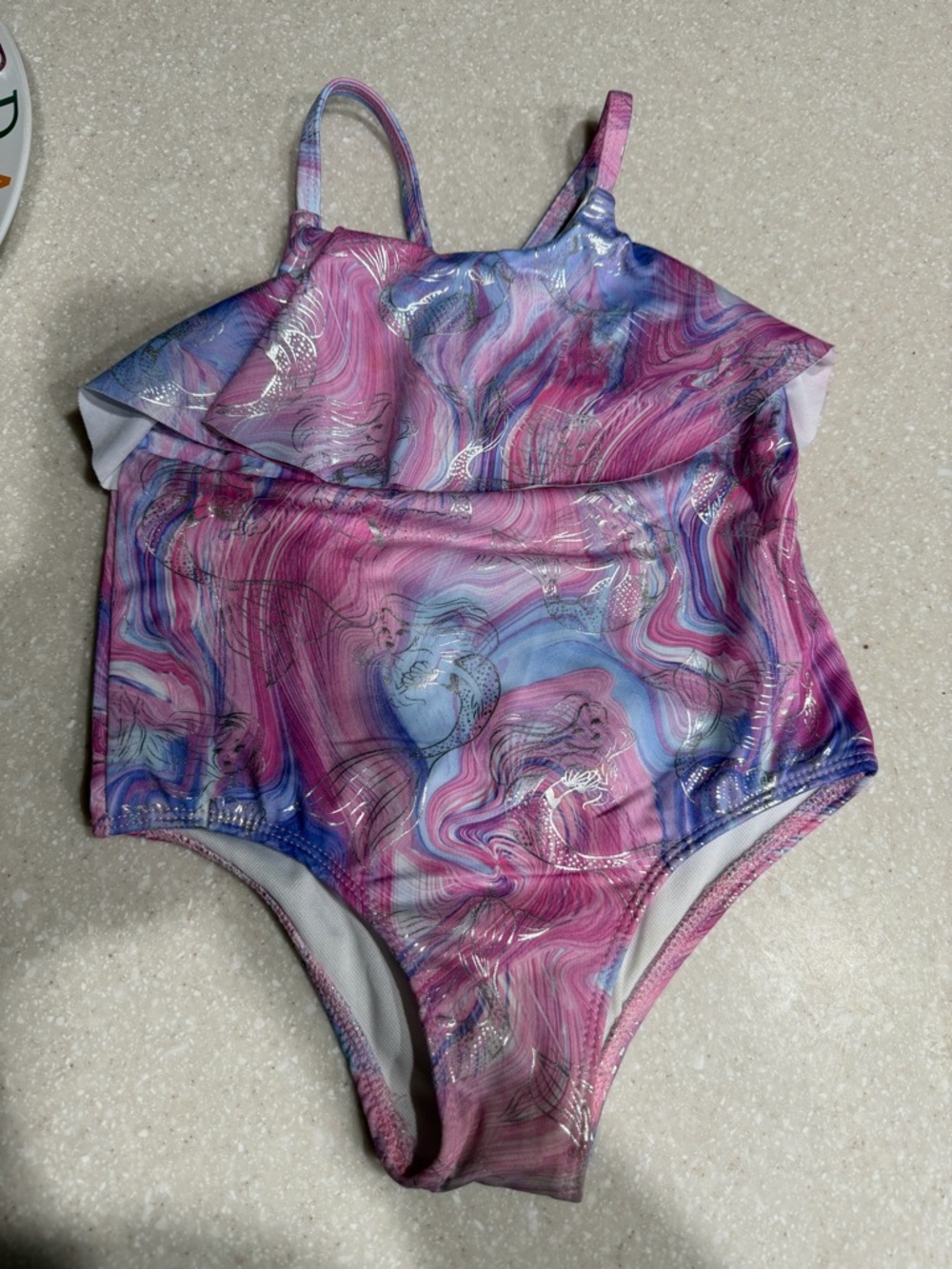 Pink & Blue Swirl Girls Size 4 dance leotard